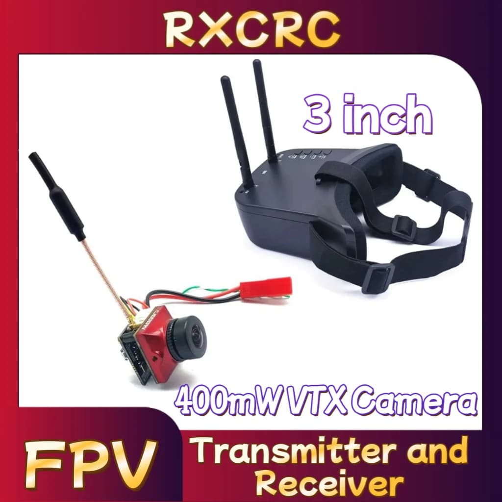 Transmitter module RXCRC 5.8G 400 mW VTX Caddx Ratel 2 V2 Camera all in one, 3 inch FPV glasses. For part FPV multicopter RC drone.
