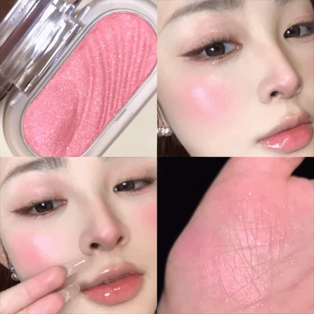 Glitter Finish Highlighter Palette Fine Powder Shimmer Texture Eyeshadow Palette Water Light Formula Contour Shade