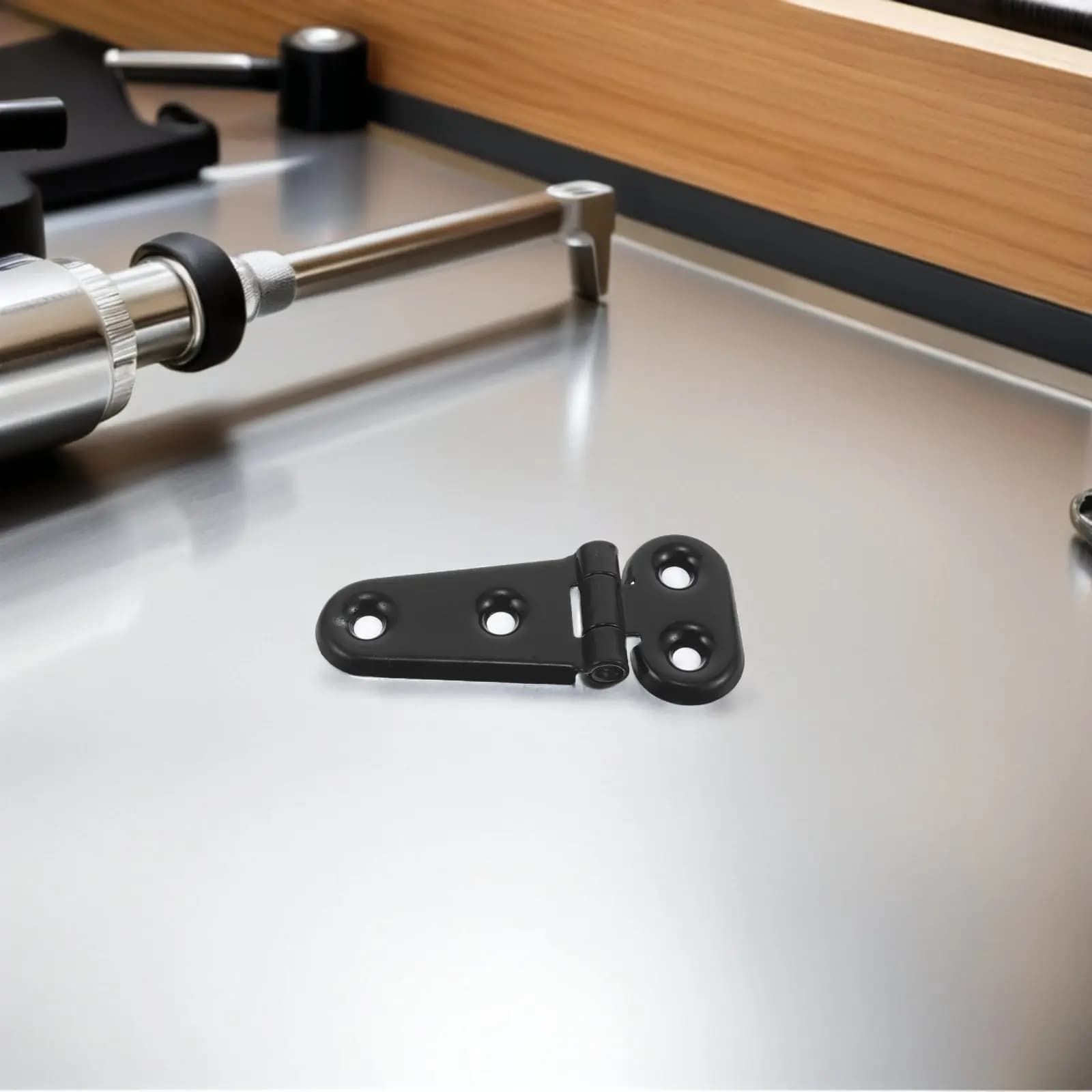 2Pcs Forklift Hood Hinge Heavy Duty Powder Coated Metal Replacement Bolt-on Engine Cover Hinges Industrial Equipment Maintenance