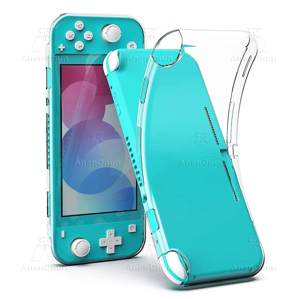 Switch Lite Custodia morbida in TPU trasparente Custodia semi-avvolgente Pelle anticaduta Antigraffio Antiscivolo Guscio protettivo in cristallo ultra trasparente