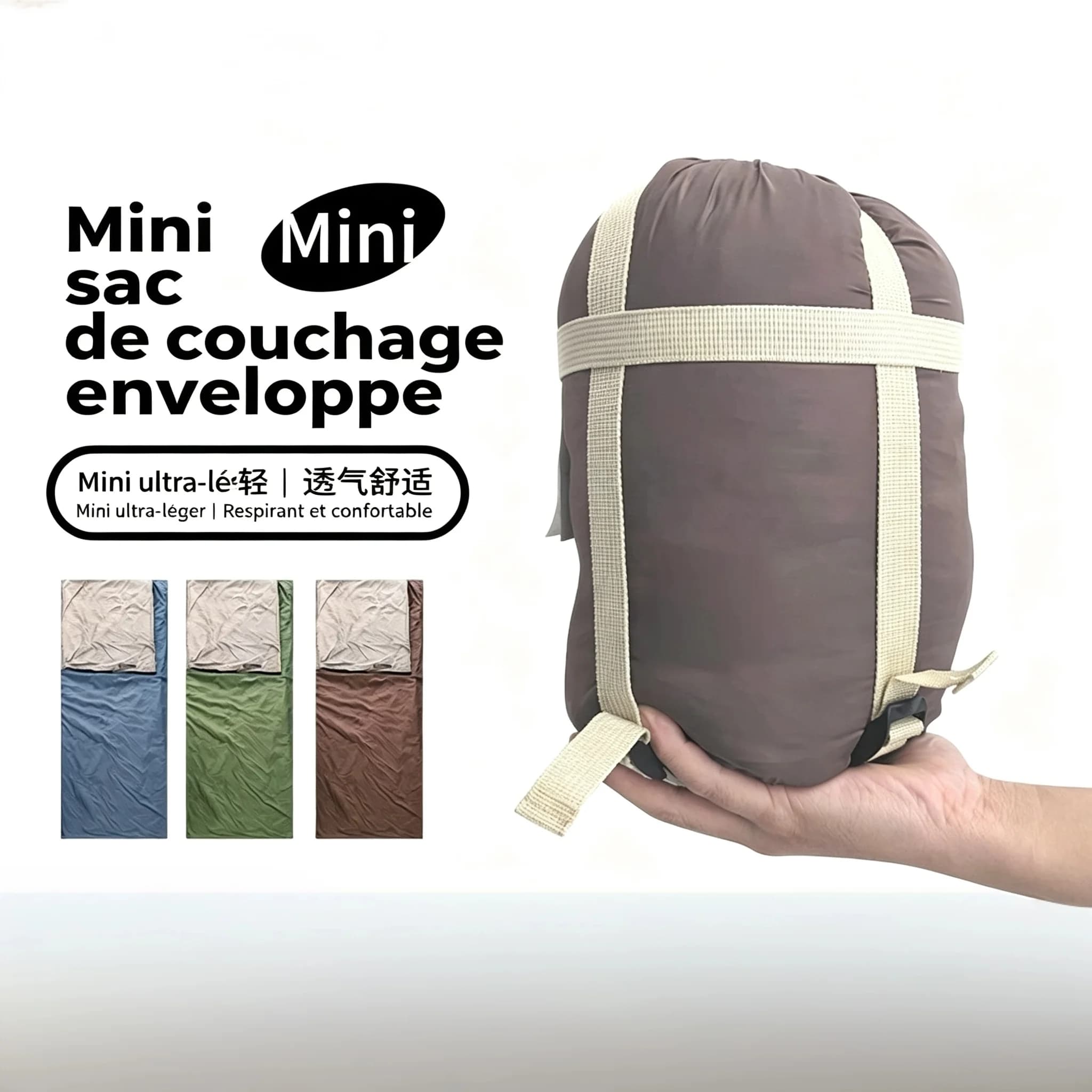 Emergency Camping Kit, Inflatable Mattress Mini Sleeping Bag, Waterproof Lightweight Evacuation Gear for Outdoor Use