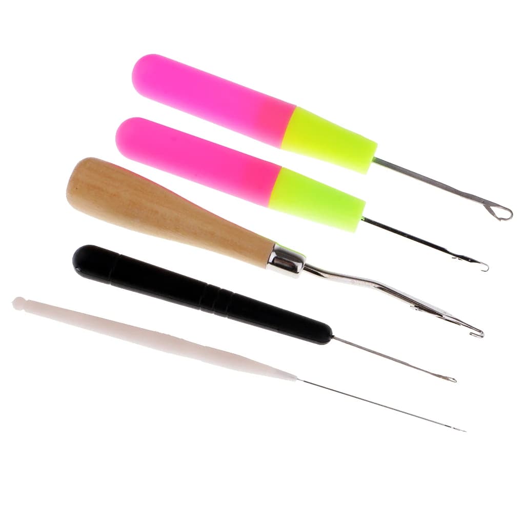Crochet Latch Hook Bent Set for Carpet Weaving and Micro Braids Hair Extensions Accessories