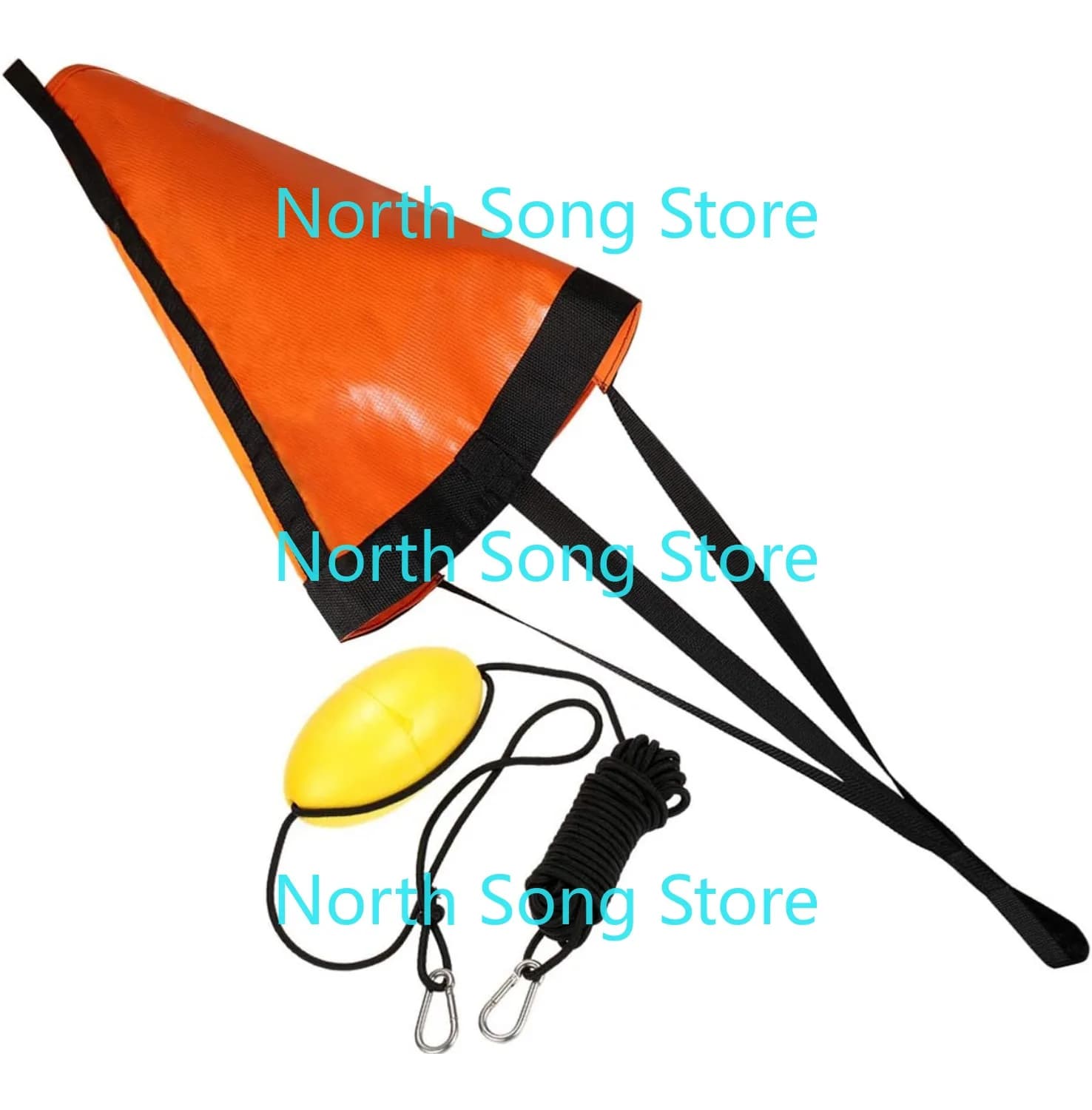 Calzino da deriva per ancoraggio marino, ancoraggio da deriva per paracadute da 24"/32"/42" con boa di imbracatura per barca marina/yacht/sci a jet/gonfiabile/barca elettrica