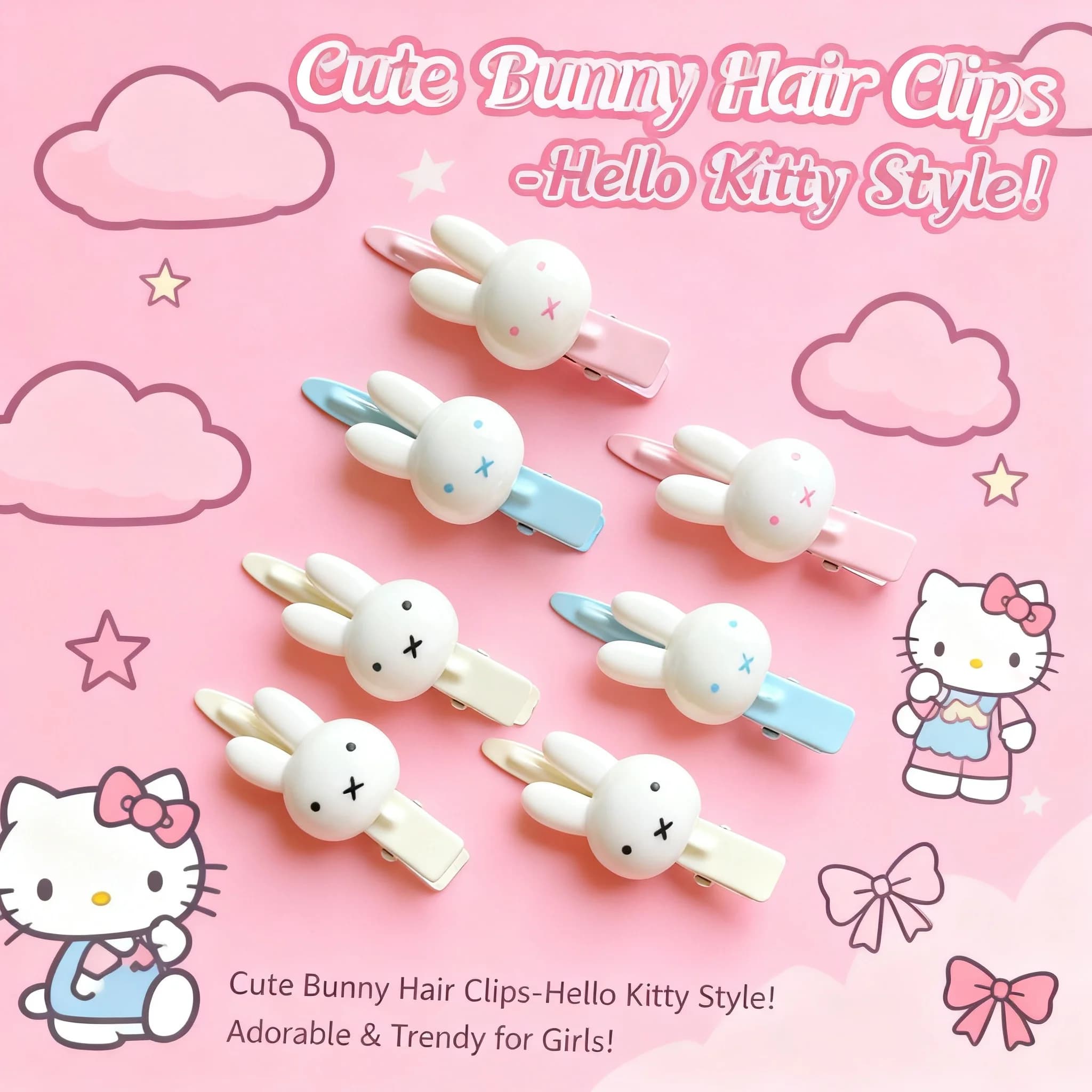 Cute Mifu Rabbit Hair Clip Bangs Hair Accessory Sweet Korean Style Duckbill Clip Cartoon Girl Headwear