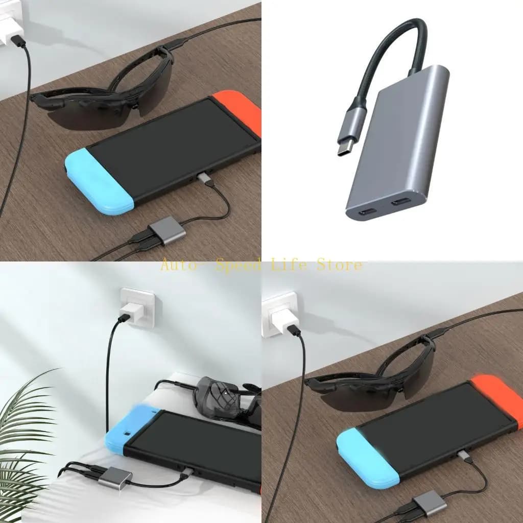 02DA Hub USB C Display 4K a 60 Hz Ricarica rapida da 100 W per sistemi gioco Dispositivi mobili
