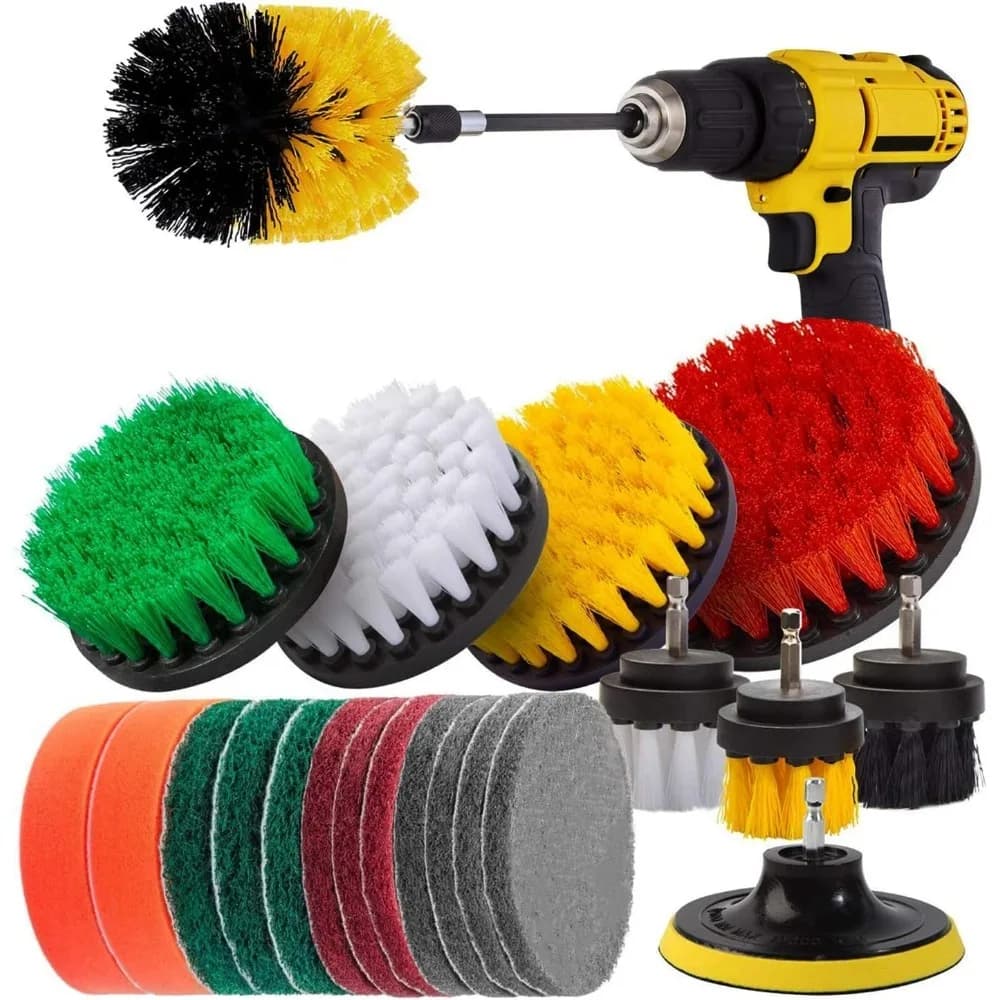 Electric Cleaning Brush Kit for Cleaning Cement Slurry Tiles, Car Sinks, Bathtubs, Floors, Bathrooms and Kitchens Cleaning Suppl