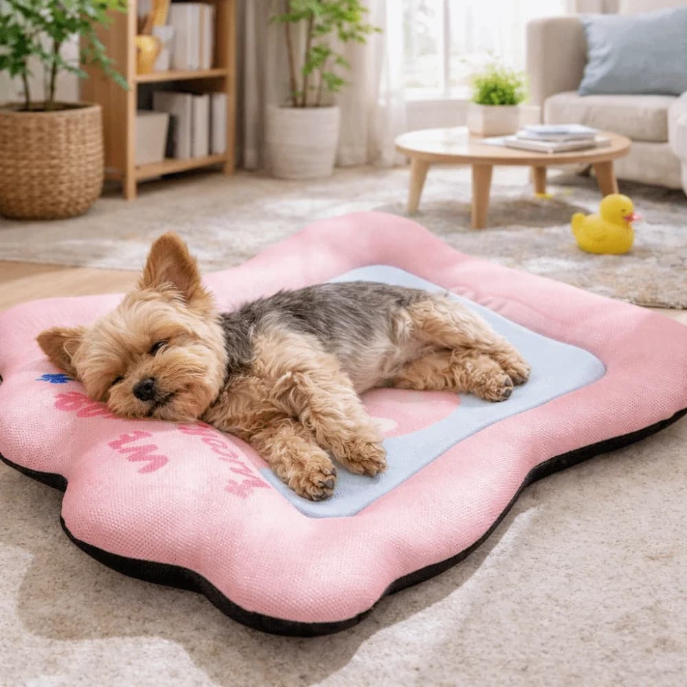 Cuscino per Animali Domestici con Motivi Cartoon, Traspirante e Antiscivolo, Letto per Cani Rimovibile e Impermeabile, Adatto per Gatti, Cani e Cuccioli