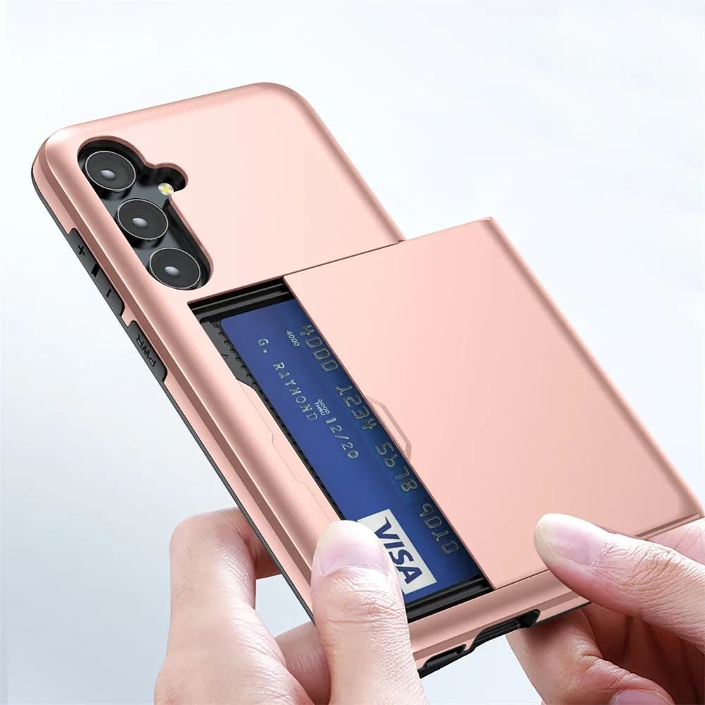 Custodia a portafoglio per Samsung Galaxy S23 FE 5G Custodia con porta carte Custodia ibrida a doppio strato per Galaxy S23fe S 23 FE 5G Capa Case