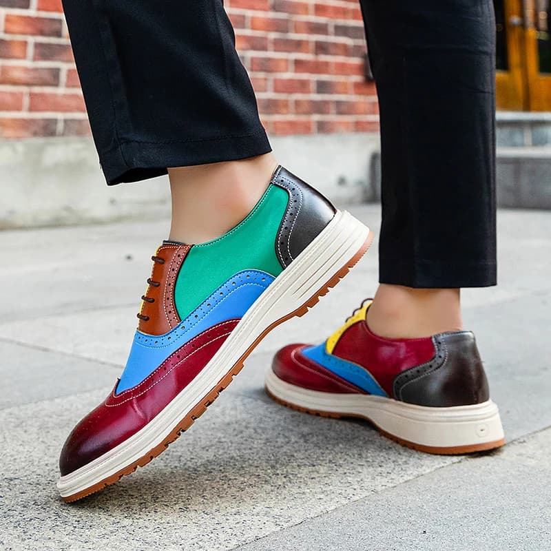 Nuove Scarpe Oxford Eleganti da Uomo con Punta, per Cerimonie, Matrimoni e Occasioni Formali