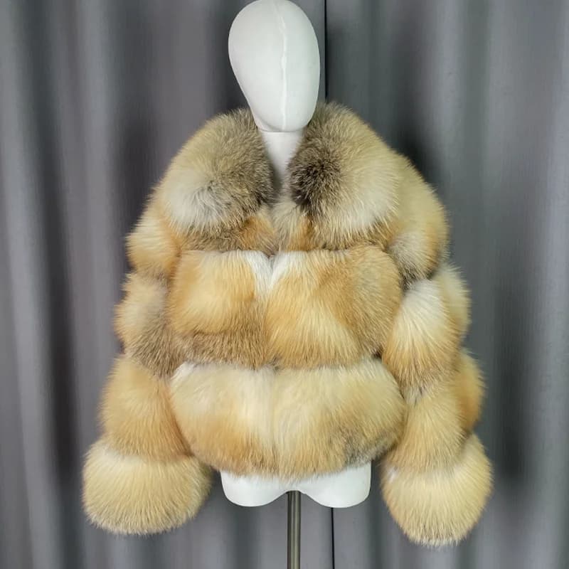 Real Jindao fox fur coat women's fur coat style size support custom fashion women's clothing