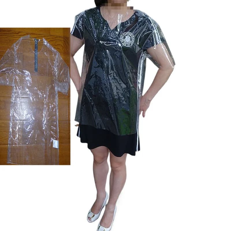 Fashion Clear Tpu Short Sleeve T Shirt See Through Plastic Top Soft Lightweight Trendy Streetwear Casual Party Club Daily