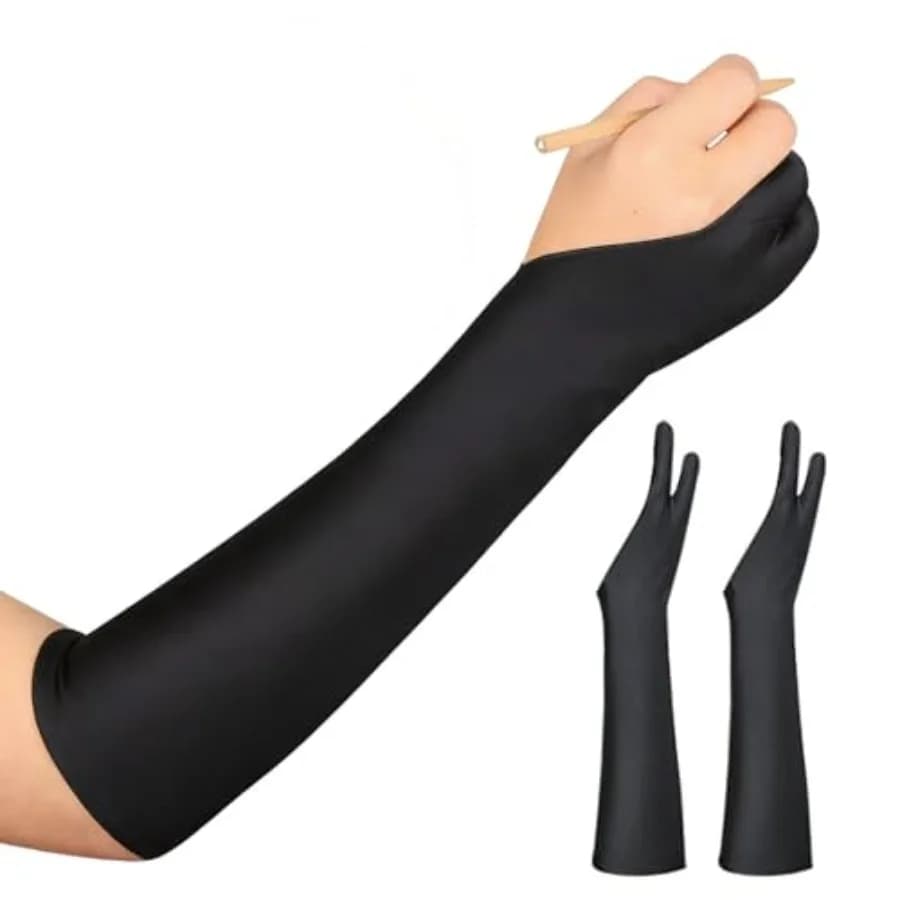 2 Pcs Digital Drawing Glove, Long Two-Finger Glove for Sketching, Painting, for Right Hand or Left Hand