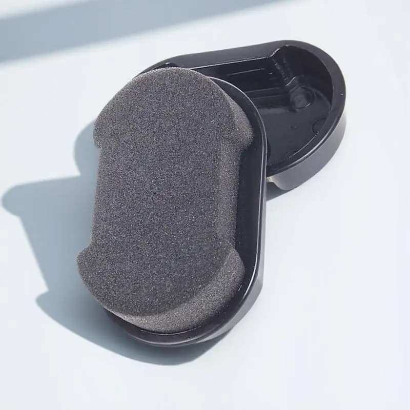 Portable Double-Sided Shoes Wax Polishing Brush Handheld Shoe Polish Sponge Cleaner for Natural Synthetic Shoes