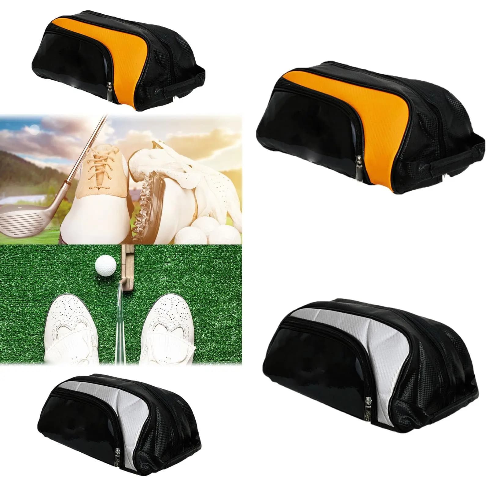 Versatile Golf Shoes Bag with Outdoor Pocket, Lightweight Organizer for Running Shoes, Gym, Travel, Socks, Tee, Gloves, For Men and Women