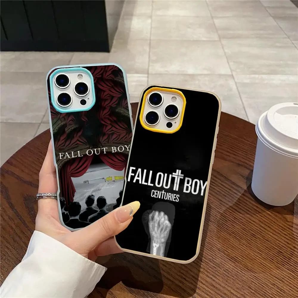 Custodia per telefono Fall Out Boy in gel a doppio strato antiurto per iPhone 17 16 15 14 13 12ProMax