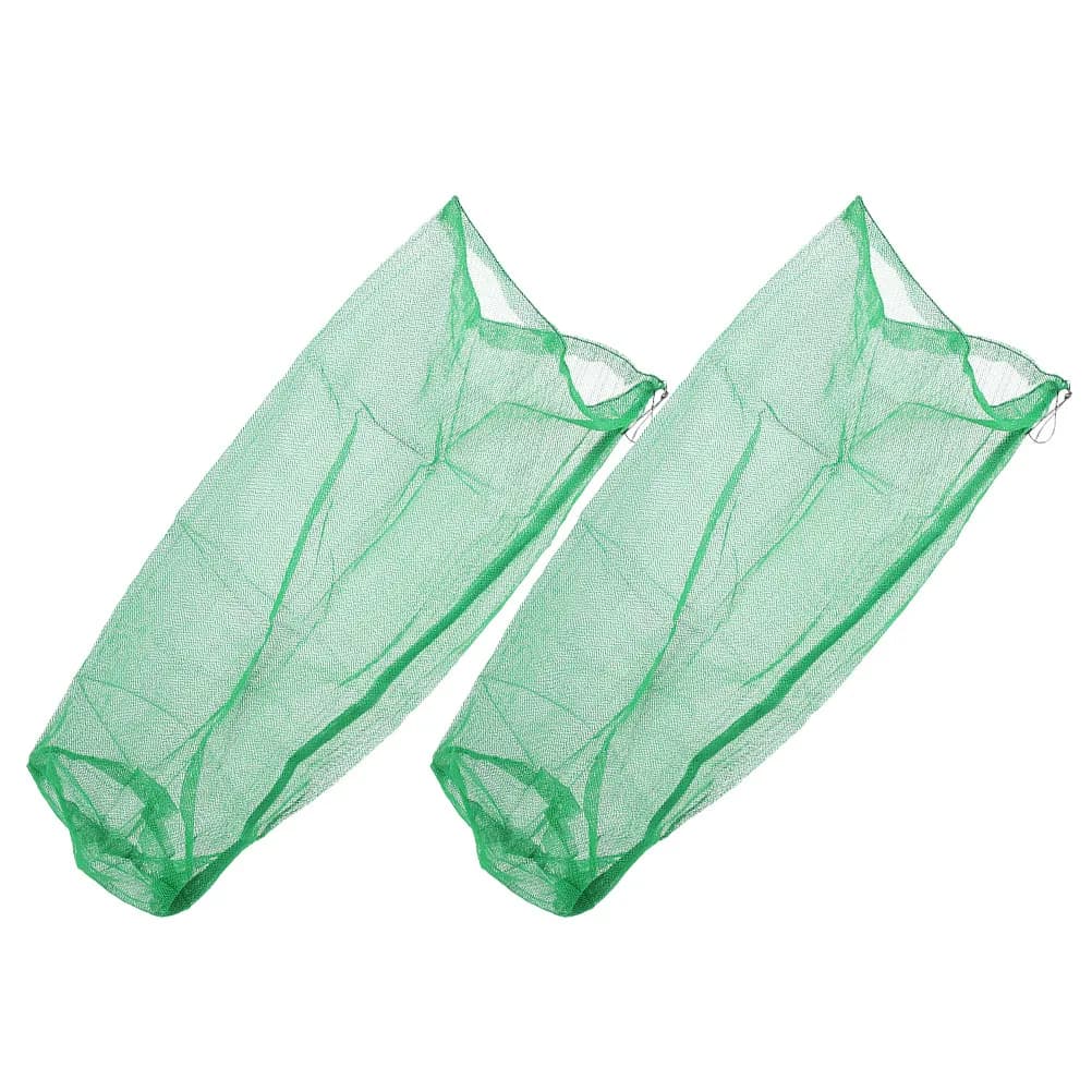 2 Pezzi Rete da Pesca Pieghevole in Nylon, Cesto per Catturare Pesci, Contenitore a Rete per Pesci, Accessori Portatili per Attrezzatura da Pesca