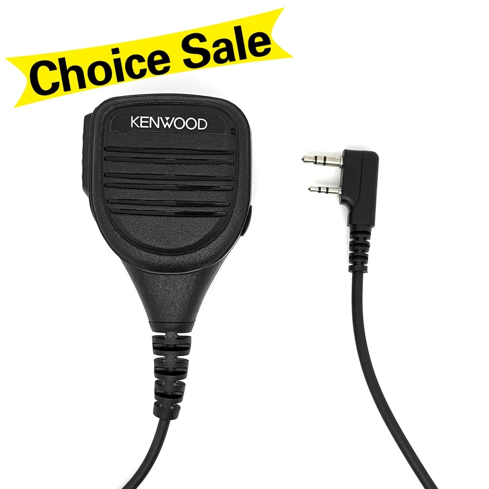 Microfono Altoparlante Portatile PMN4013A con PTT a 2 Pin e Connettore K, con Jack per Auricolari da 3,5mm per Accessori Walkie Talkie Kenwood