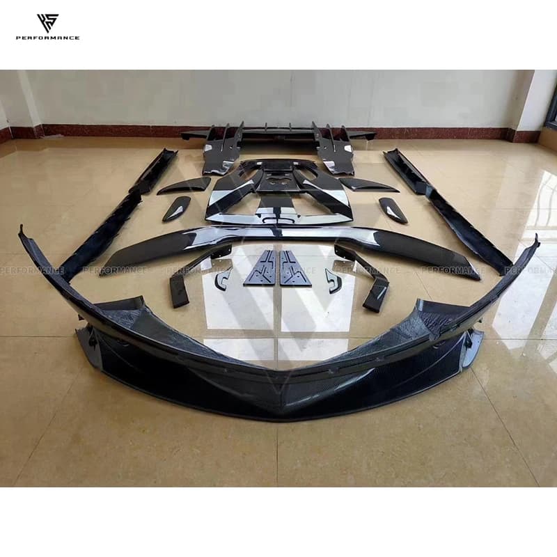 OEM Style Car Parts Body Kit With Front Lip Side Skirts Rear Spoiler Hood For McLaren 570S 540C 570GT 2015-2018 Carbon Kit