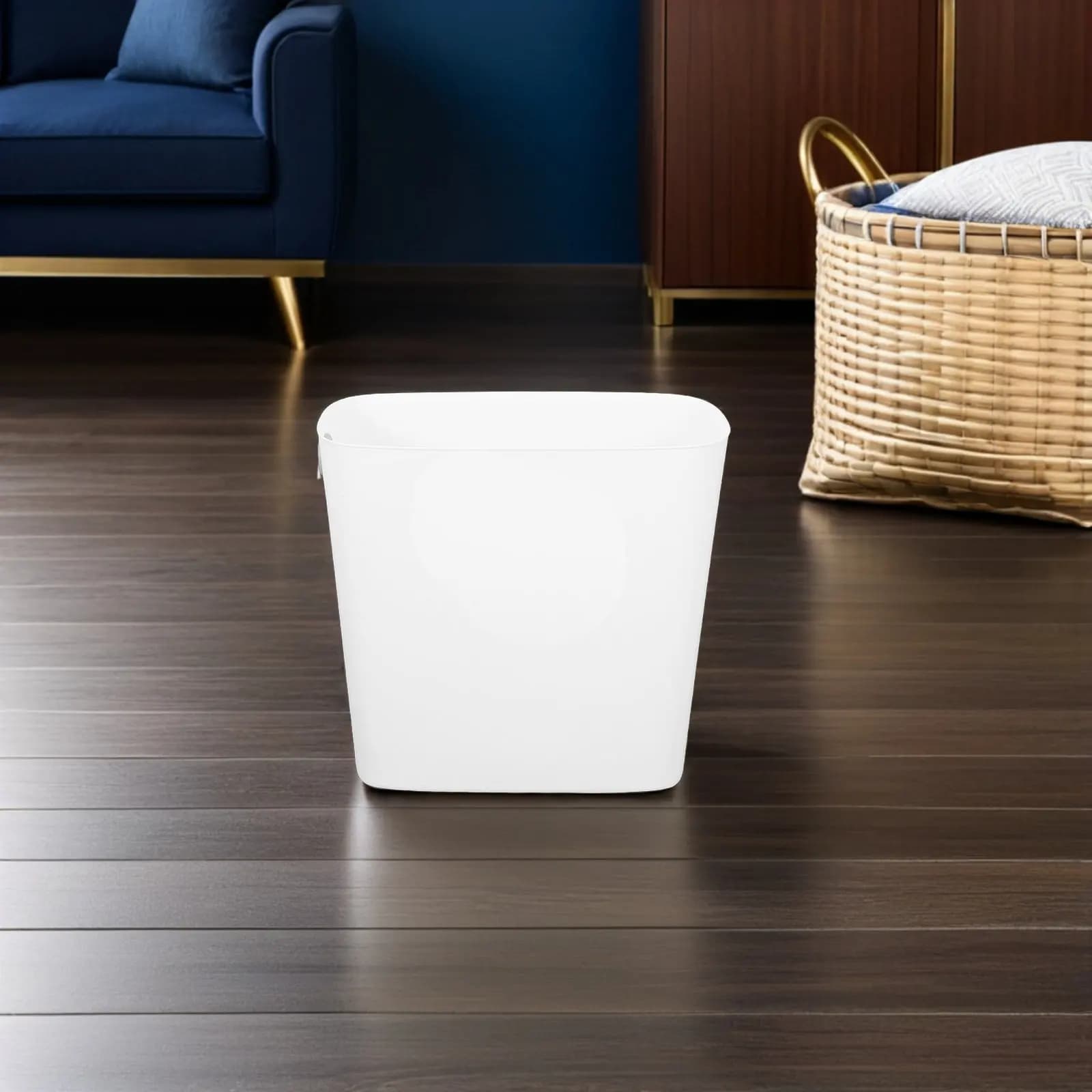 2 Pezzi Cestino per Rifiuti in Plastica Sottile, Bidone della Spazzatura Stretto per Bagno, Cucina, Ufficio, Soggiorno, Camera da Letto, Contenitore per Riciclaggio per Piccoli Spazi