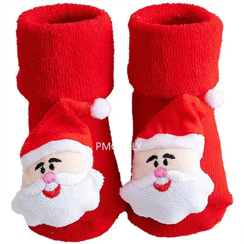 Calzini per bambini a strisce calde invernali Calzini per bambini spessi a pois per ragazzi e ragazze Calzini da pavimento spessi per bambini morbidi per neonati di Natale
