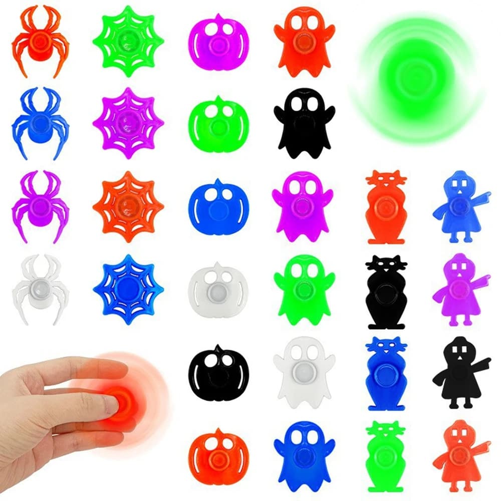 12/24PCS per I Bambini Adulti Mini Mano Agitarsi Giocattoli Spinner Spider Fantasma Zucca Sollievo dallo stress Giocattoli sensoriali Bomboniere Regali