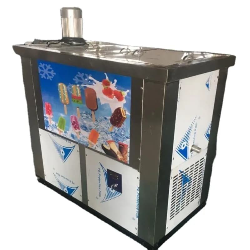 Macchina Commerciale per Gelati su Stecco da 320-640 pz/ora con 4 Stampi, in Acciaio Inossidabile, per la Produzione di Ghiaccioli e Gelati su Stecco