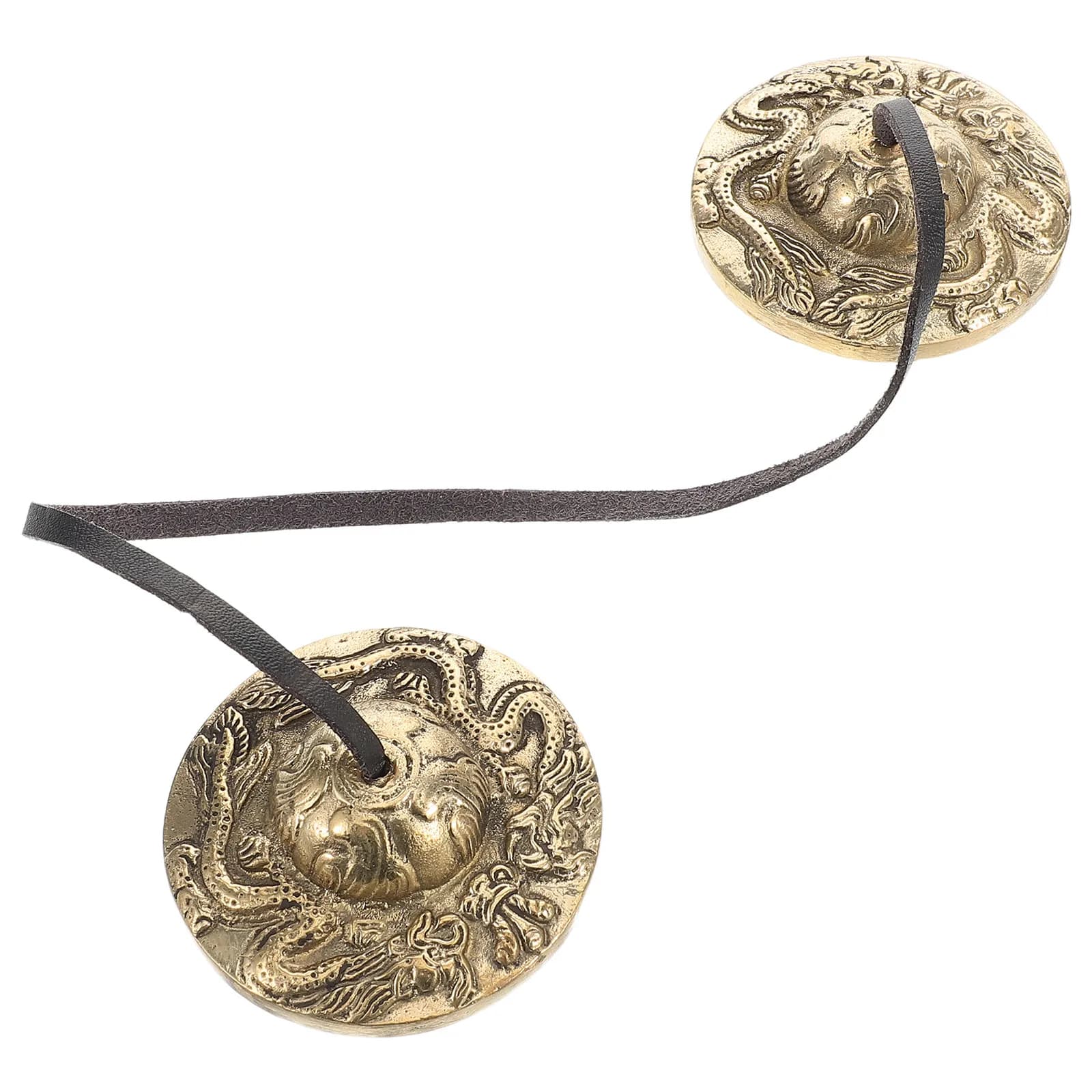 Handcrafted Brass Tibetan Tingsha Cymbals Meditation Bells for Yoga Mindfulness Feng Shui Healing Relaxation Zen Chime Bells