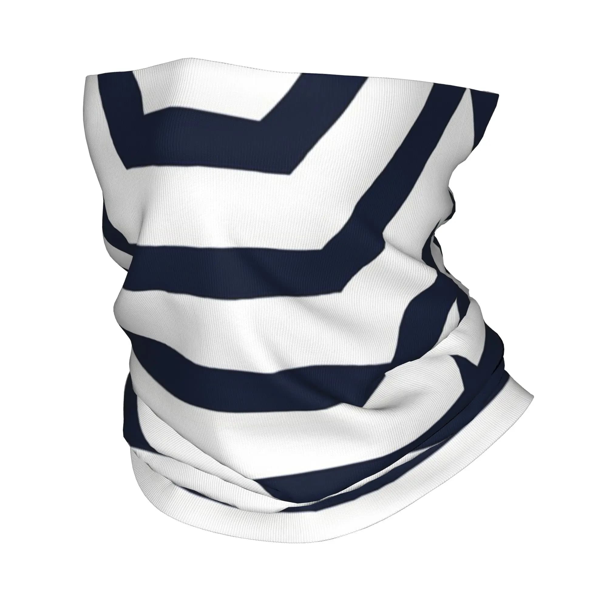 Bandana con strisce esagonali blu navy e bianche, sciarpa stampata, maschera multifunzione per il viso, per uomo, donna, adulto