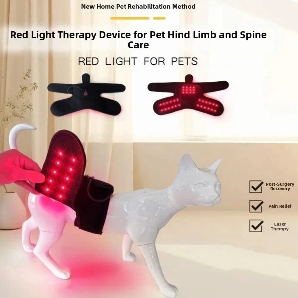Dispositivo Automatico di Recupero con Luce Rossa per Animali Domestici, Promuove la Circolazione, Allevia il Disagio, Ginocchiera a Luce Infrarossa per Cani