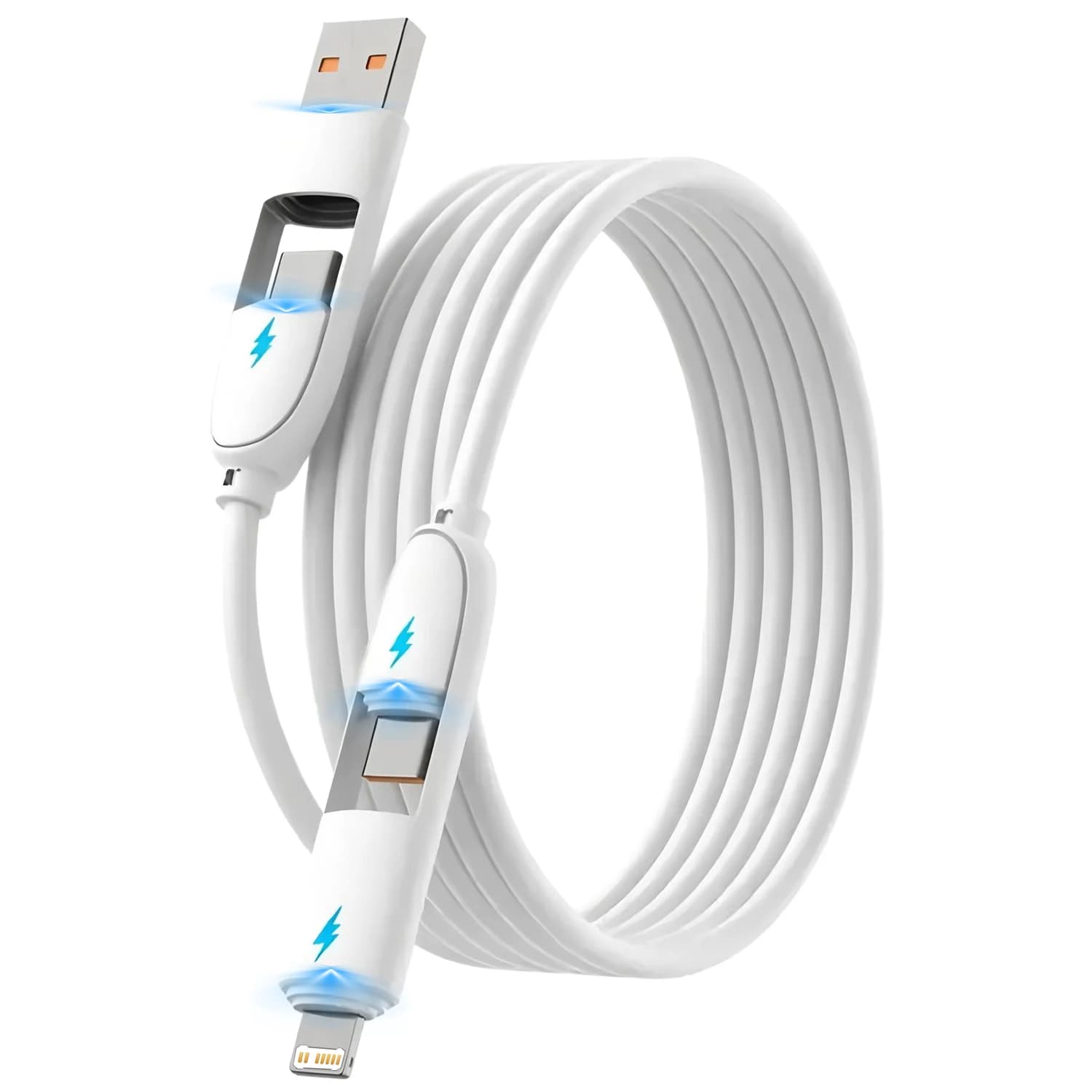 Cavo di ricarica rapida 4 in 1 USB C 100W PD Type C a USB C, da USB A a Micro USB per cellulari POCO Xiaomi Samsung