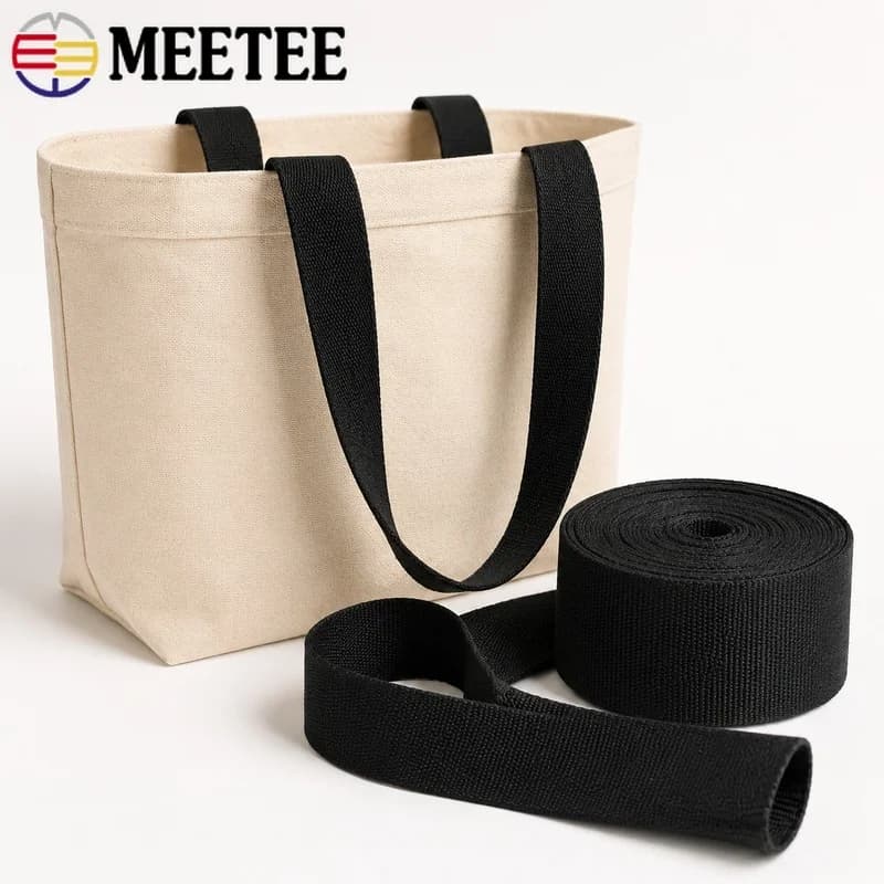 5M 20-50mm Tubular Polyester Nylon Webbing Strap Hollow Woven Tape for Backpack Dog Leash Belt Sling Tarp Sewing Projects Craft
