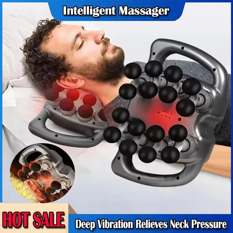 16-Head Muscle Massage Gun Professional Body Leg Back Shoulder Waist Fascia Gun High Frequency Vibration Massager Gun