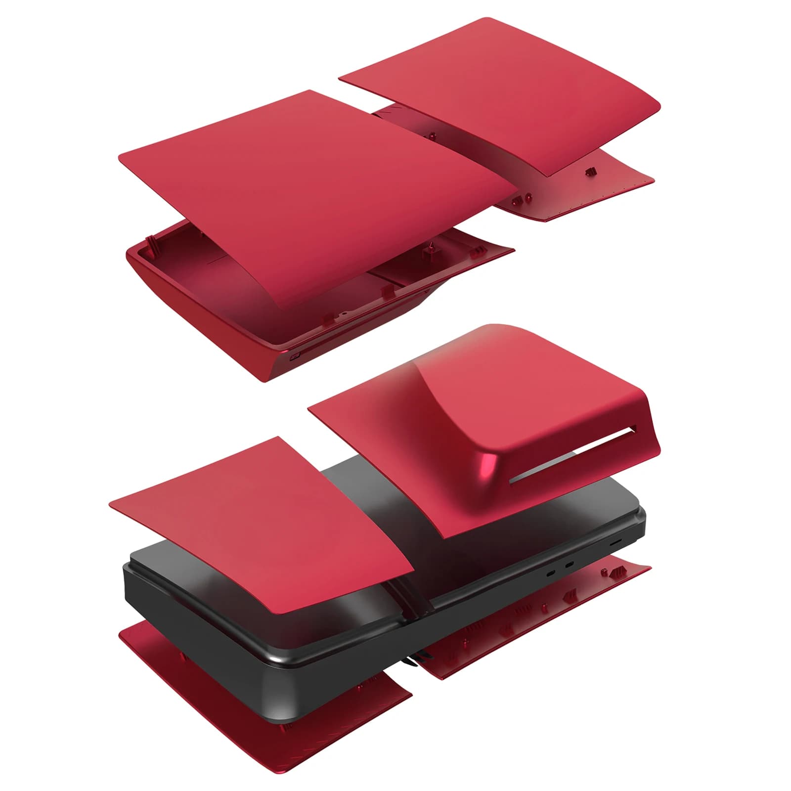 (Optical drive versionBlack or Red ) for PS5 PRO Game Console Faceplate Cover ,P5 PRO Protective Case Shell Replacement Panel