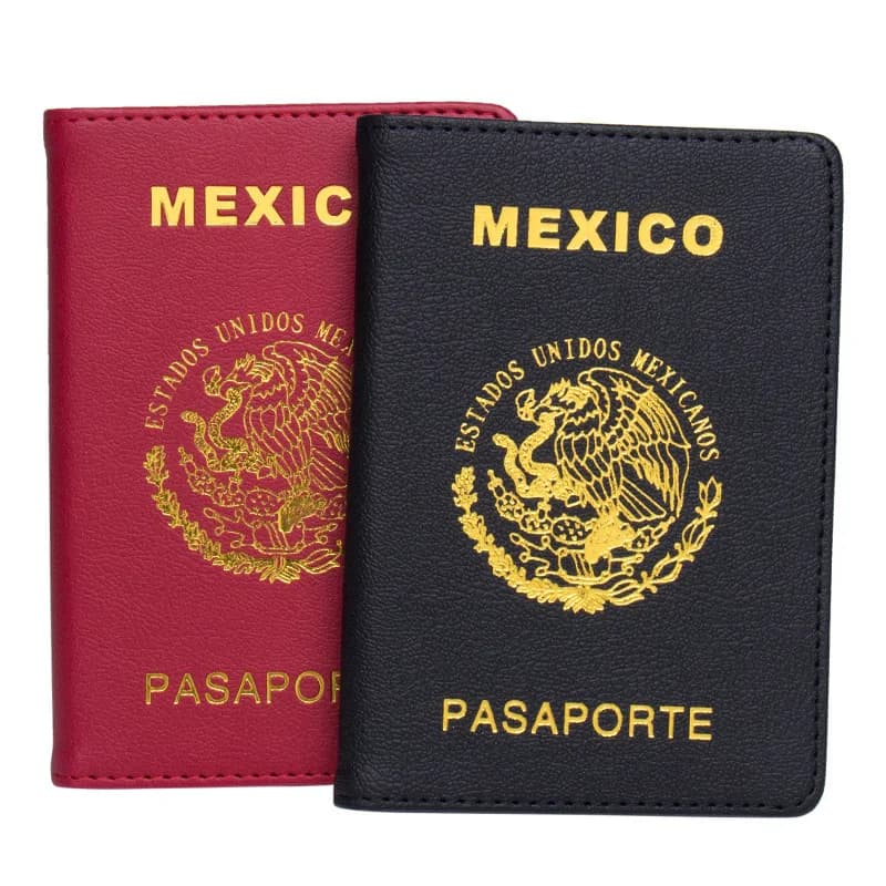 Copertina del passaporto Messico Pelle di sintesi Estados Unidos Messicani Documento di viaggio Certificazione protettiva Porta carte Uomo Donna