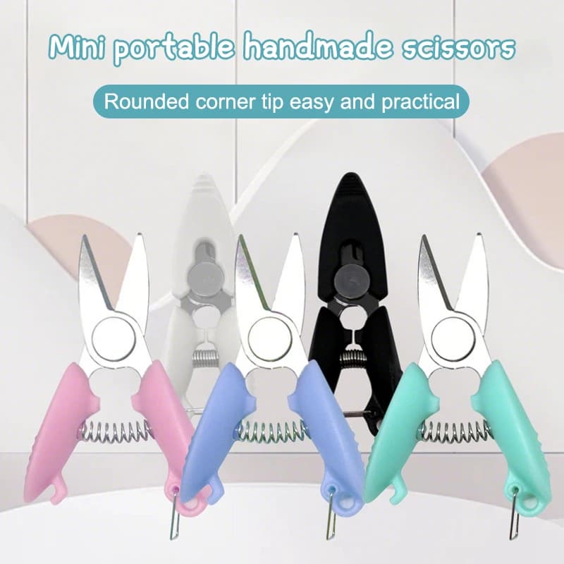 Mini Pocket Scissors Metal Office Suitable For Left Right Embroidery Thread Threading Craft Cross Stitch Thread Trimmer