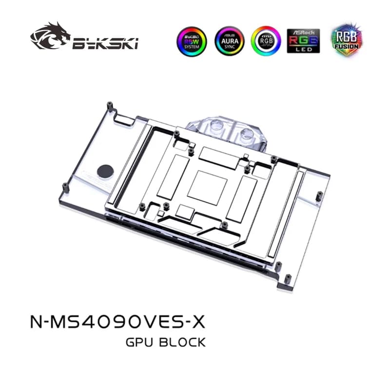 Bykski Blocco GPU per MSI GeForce RTX 4090 VENTUS 3X 24G OC Scheda Video Raffreddamento ad Acqua/Radiatore in Rame ARGB Luce N-MS4090VES-X