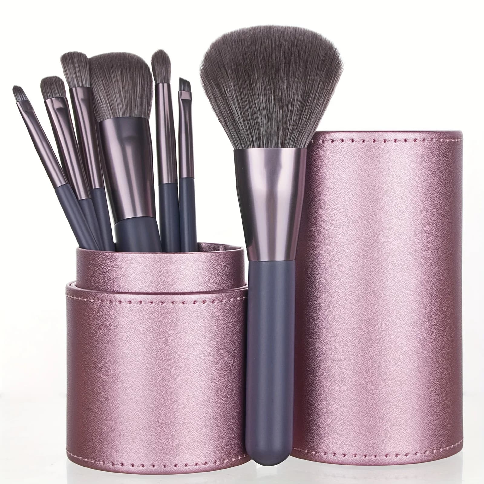 Borsa per pennelli da trucco, 7 pezzi, portatile, borsa multifunzionale per riporre pennelli cosmetici per il trucco