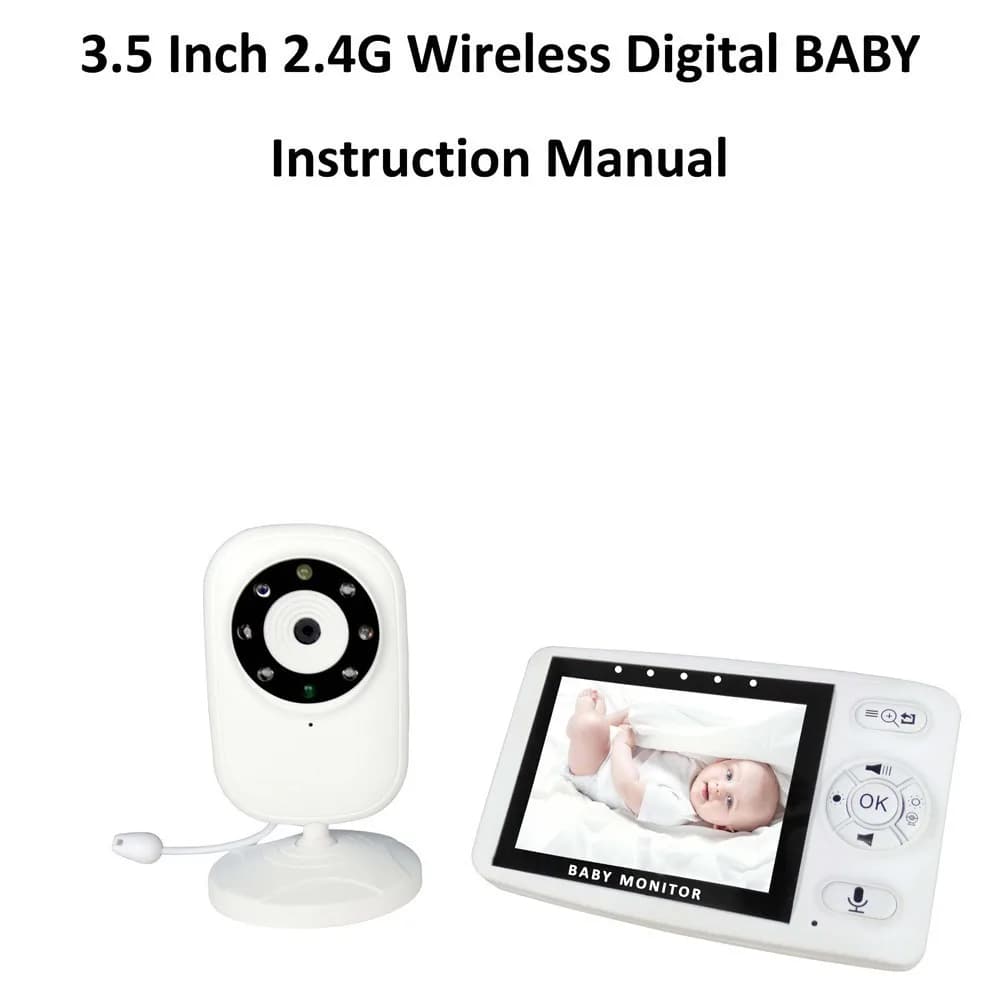 Monitor wireless per bambini da 3,5 pollici, monitor per il sonno dei bambini, baby monitor