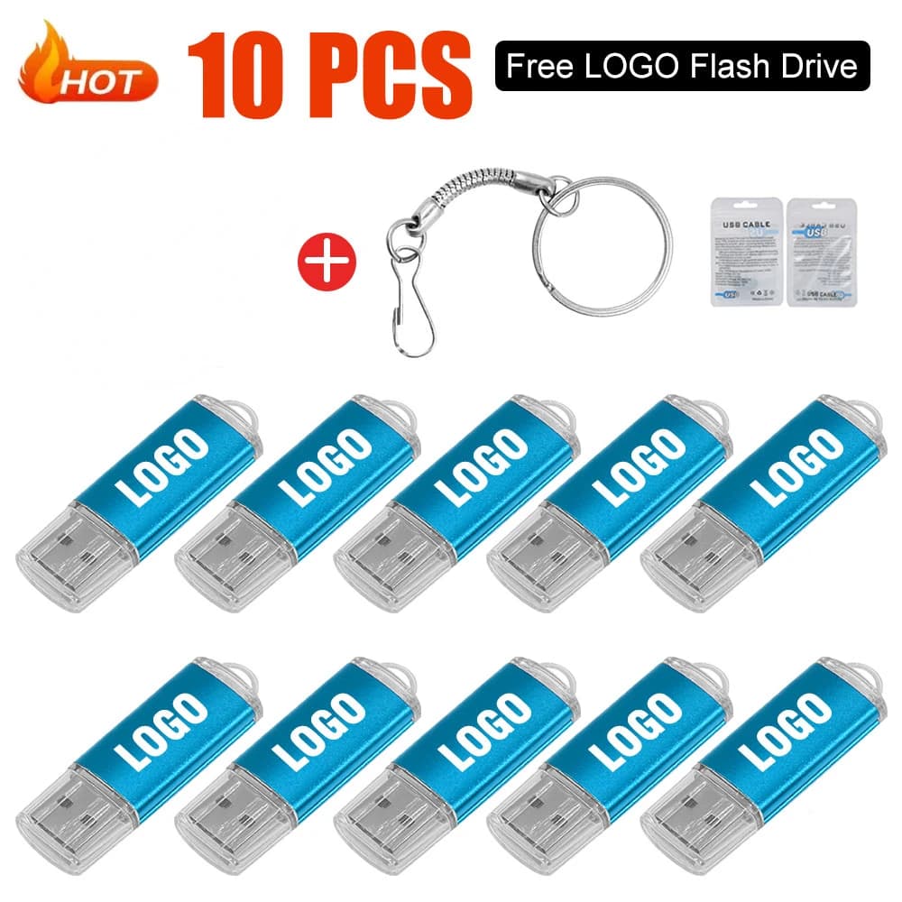 10 pz/lotto Custom Photo Metal Pendrive Key USB Flash Drive 2.0 4GB 8GB 32GB 64GB dispositivo di archiviazione Photo Stick Good Gifts Memory