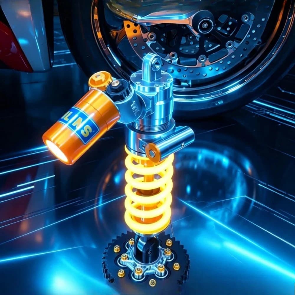 37cm Original Shock Absorber Desk Lamp Ornament, 3D Printed E-sports Room Cool Car Fan Ambient Light