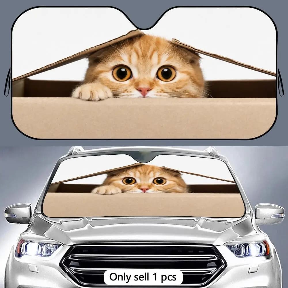 Parasole per Auto a Forma di Cucciolo, in Alluminio, Riflettente, Anti-UV, Isolante Termico, Pieghevole, Universale