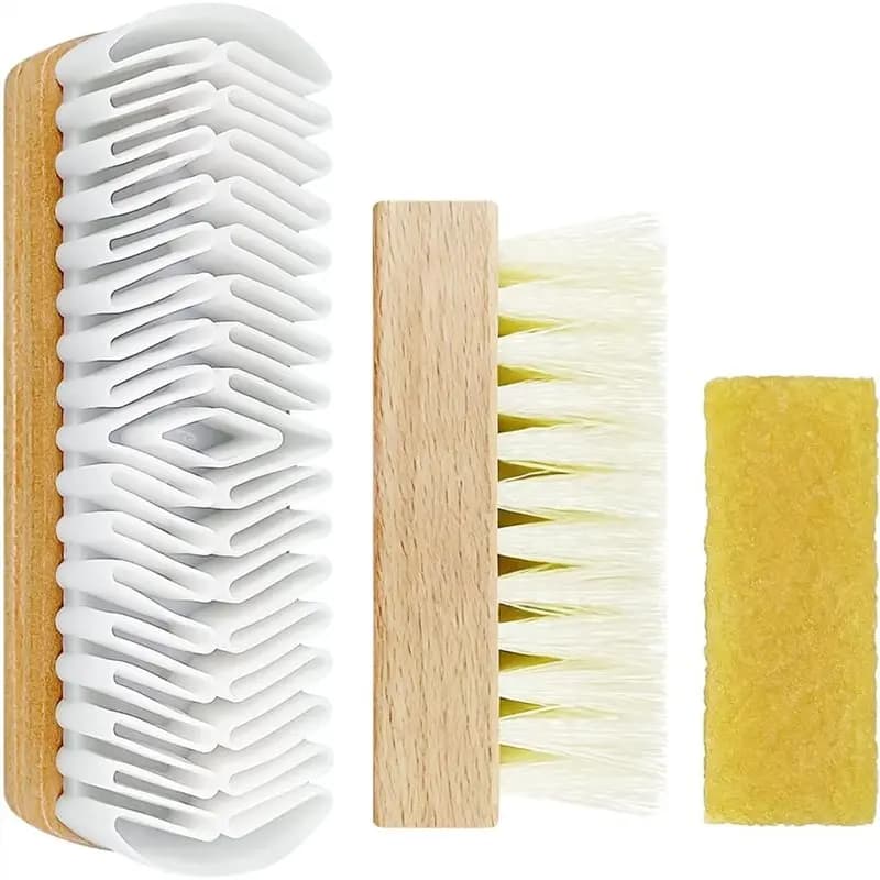 【LAST CHANCE】Per la pulizia completa di spazzole e gomme per scarpe scamosciate - 3 pezzi per scarpe, stivali, accessori in pelle scamosciata e nabuk