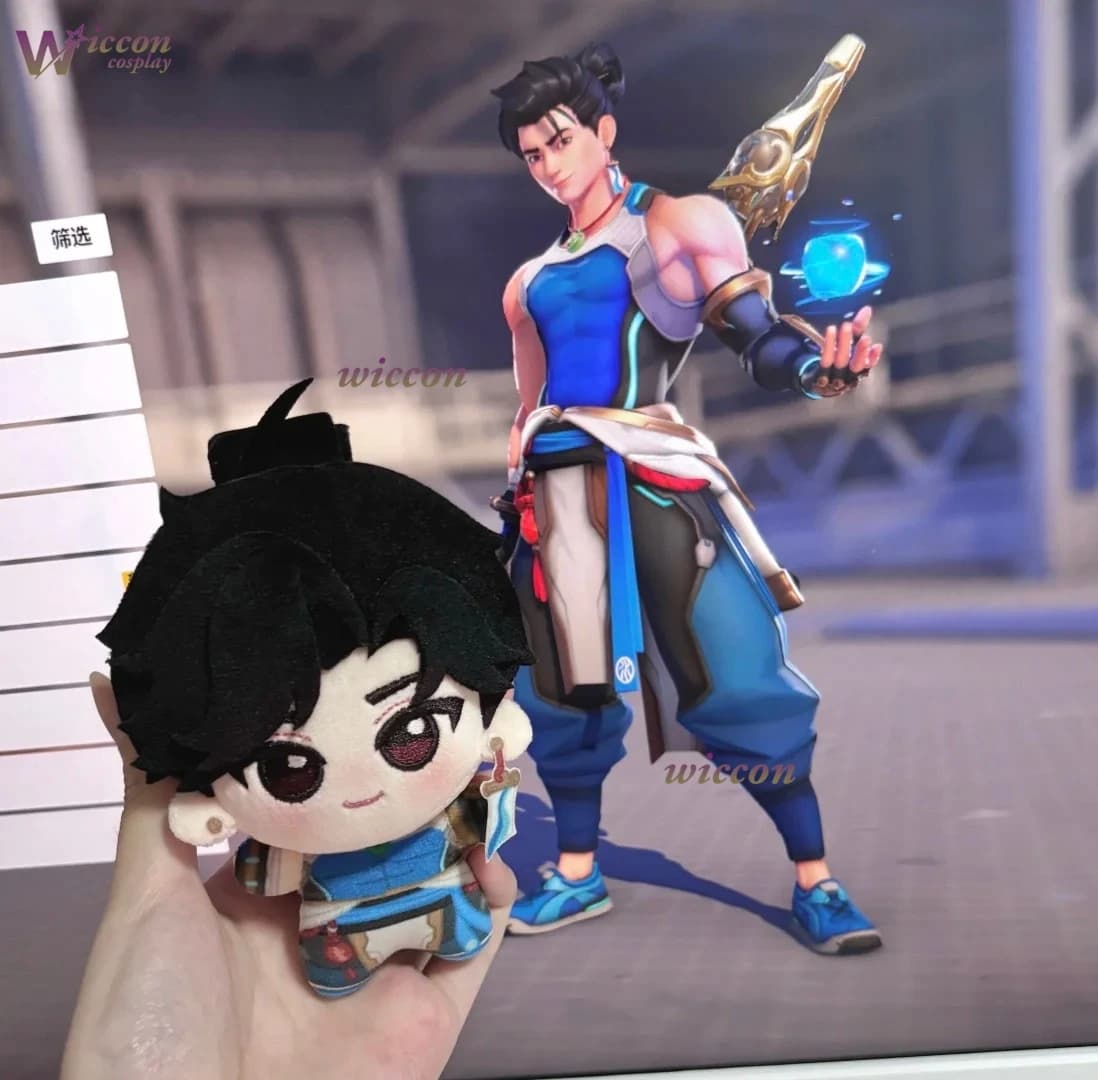 Ani Cos Anime Figure 10CM Overwatch Wuyang Plush Cosplay Anime Plushie Backpack Keychain Pendant Christmas Gift