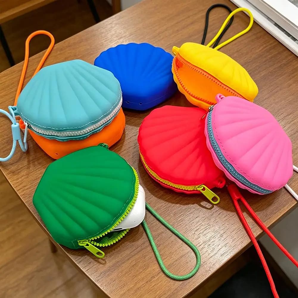 Mini borsa in silicone, custodia multifunzionale per rossetto, portamonete piccolo, pochette per cosmetici da viaggio, organizer con cerniera resistente