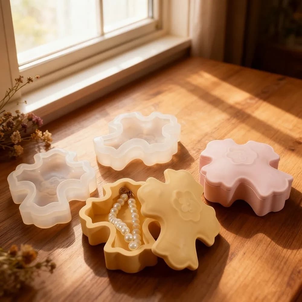 Stampo per Scatola Portaoggetti a Forma di Croce a Tema Pasquale, Stampo Flessibile Antiaderente in Gesso, Stampi Fai-da-Te per Portacandele Decorativi, Ornamenti Regalo