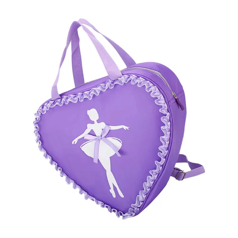 Girl Ballet Backpack Stylish Simple Design Safe Zipper Closure Candy Wallet Storage Dance Bag for Child School Travel Camping