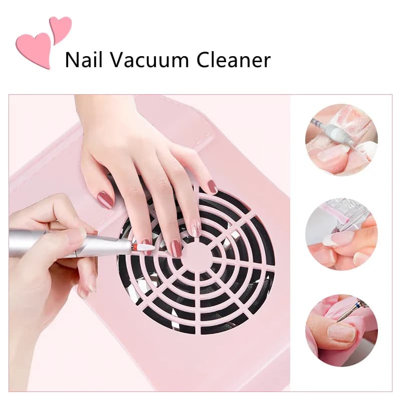 Powerful Vacuum Cleaner for Nails at Low Noise, Professional Tool for Manicure and Nail Art