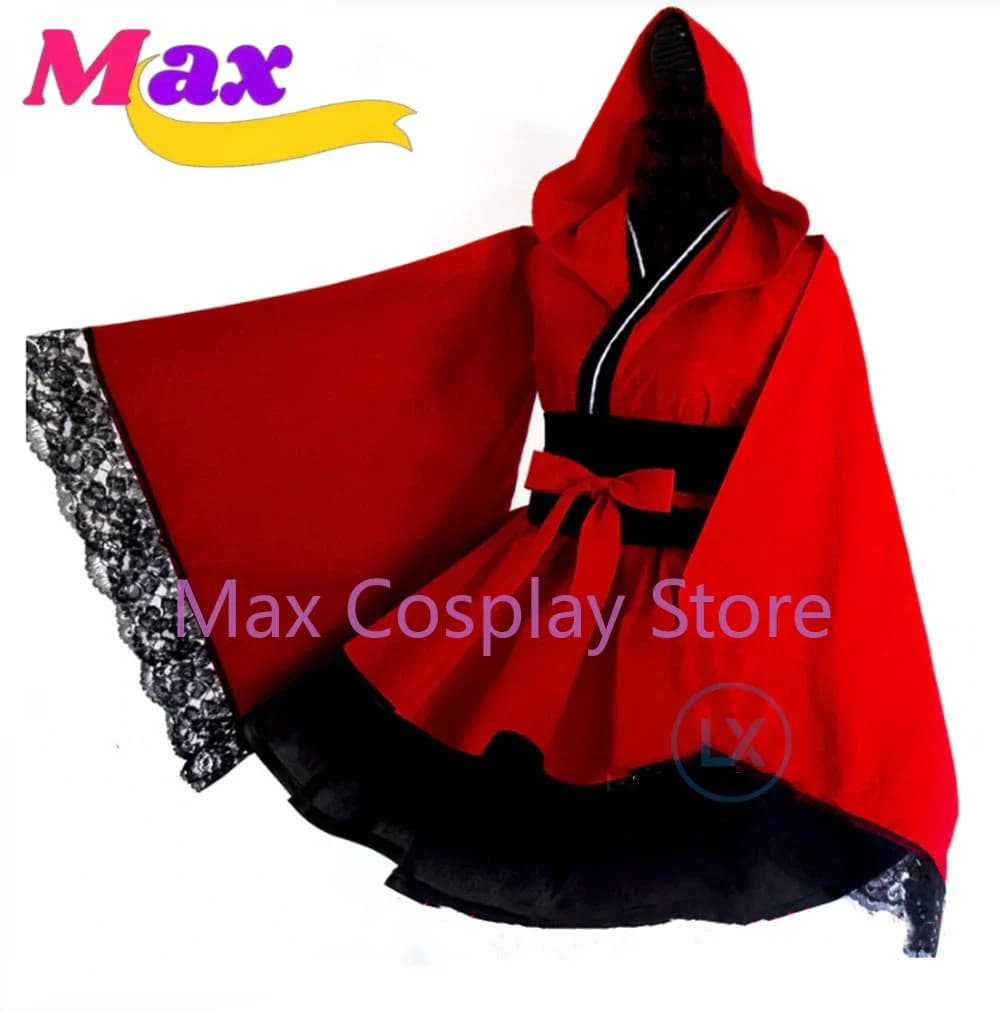 Max Cos Anime Edward Elric Red Women Lolita Dress Kimono Halloween Cosplay Costume Cutome-Made