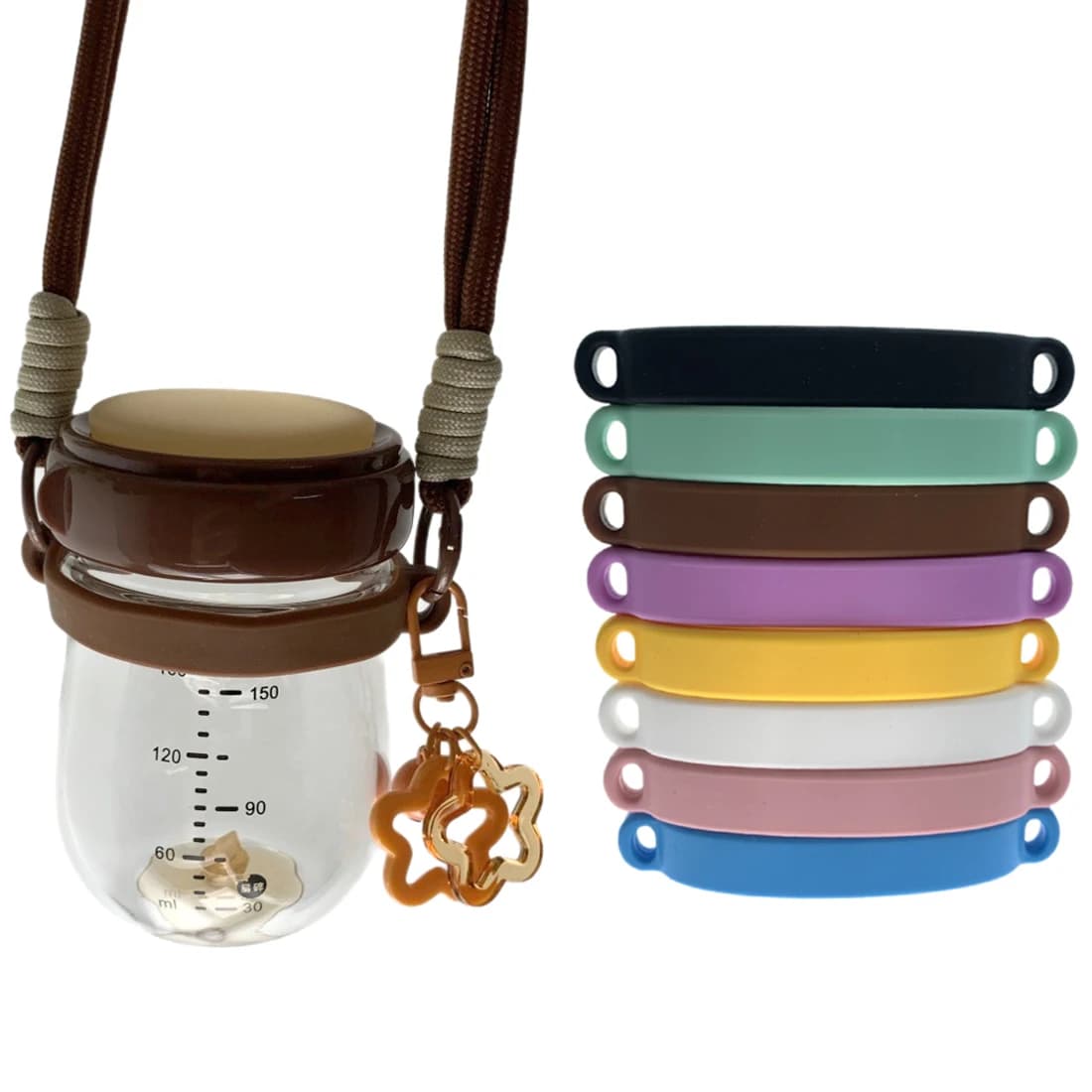 Kettles Ring Reusable Portable Silicone Water Cup Handle Strap Bottle Sling for Stanley
