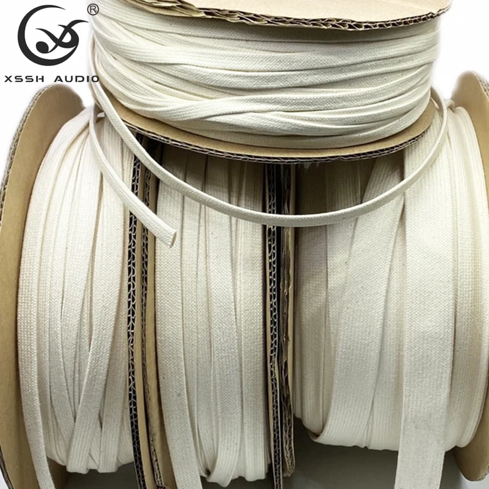 XSSH Audio OEM ODM Tessuto di cotone fai da te Materiale di canapa 10MM 15MM 20MM 25MM 30MM Filo di protezione intrecciato Linea Manicotto di gestione dei cavi